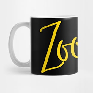 Urban Word 'Zoomer' in Yellow Lettering Mug